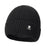 Winter Knit Beanie Hat Outdoor Cold Protection Ear Warmer R Logo Embroidered Ice Cap - Black - 1