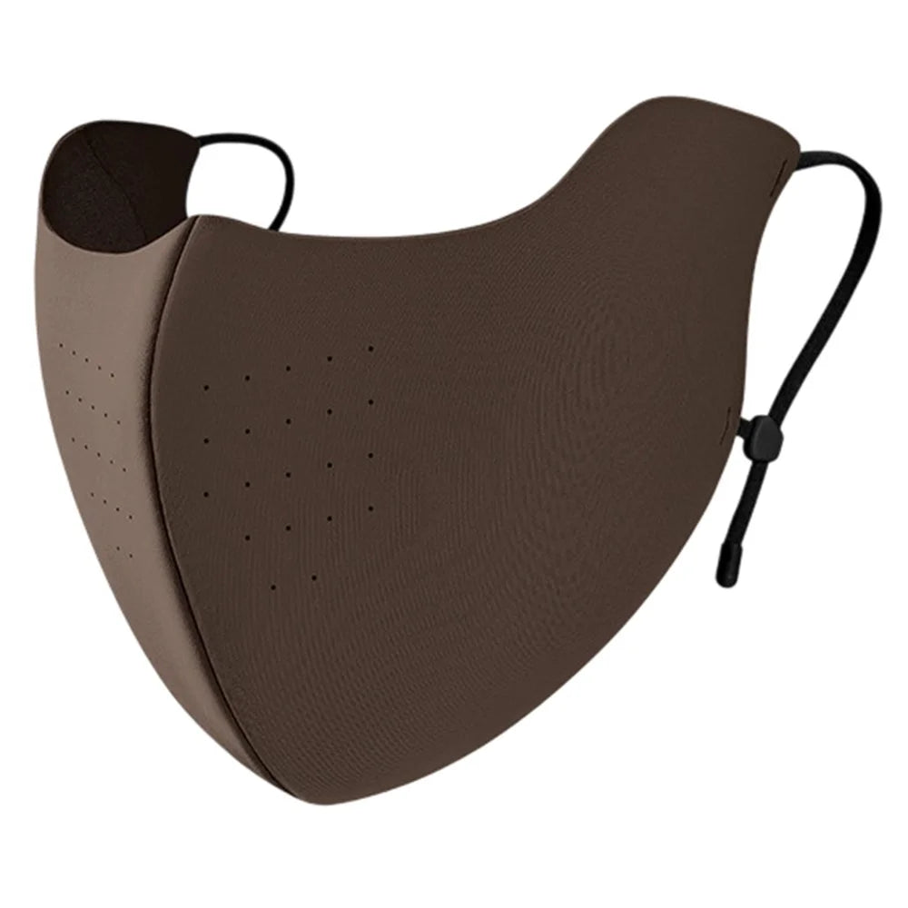 DKZ43 Winter Warm Face Mask for Men Women Breathable 3D Seamless Windproof Cycling Mask - Coffee - 1