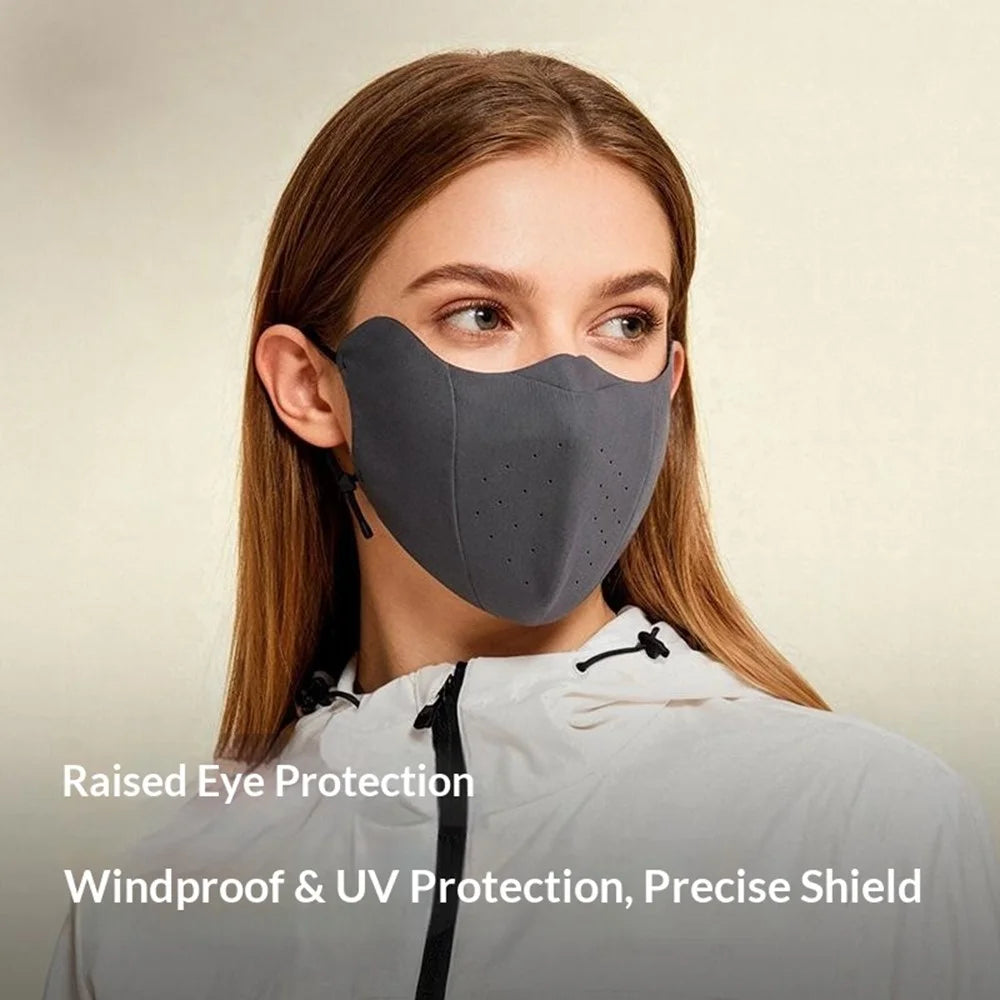 DKZ43 Winter Warm Face Mask for Men Women Breathable 3D Seamless Windproof Cycling Mask - Coffee - 7