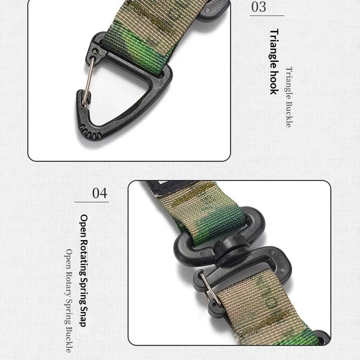 ISE MOUNT Outdoor Multi-Functional Lanyard Length Adjustable Crossbody Backpack Strap for Hanging Items - Night Camo - 3