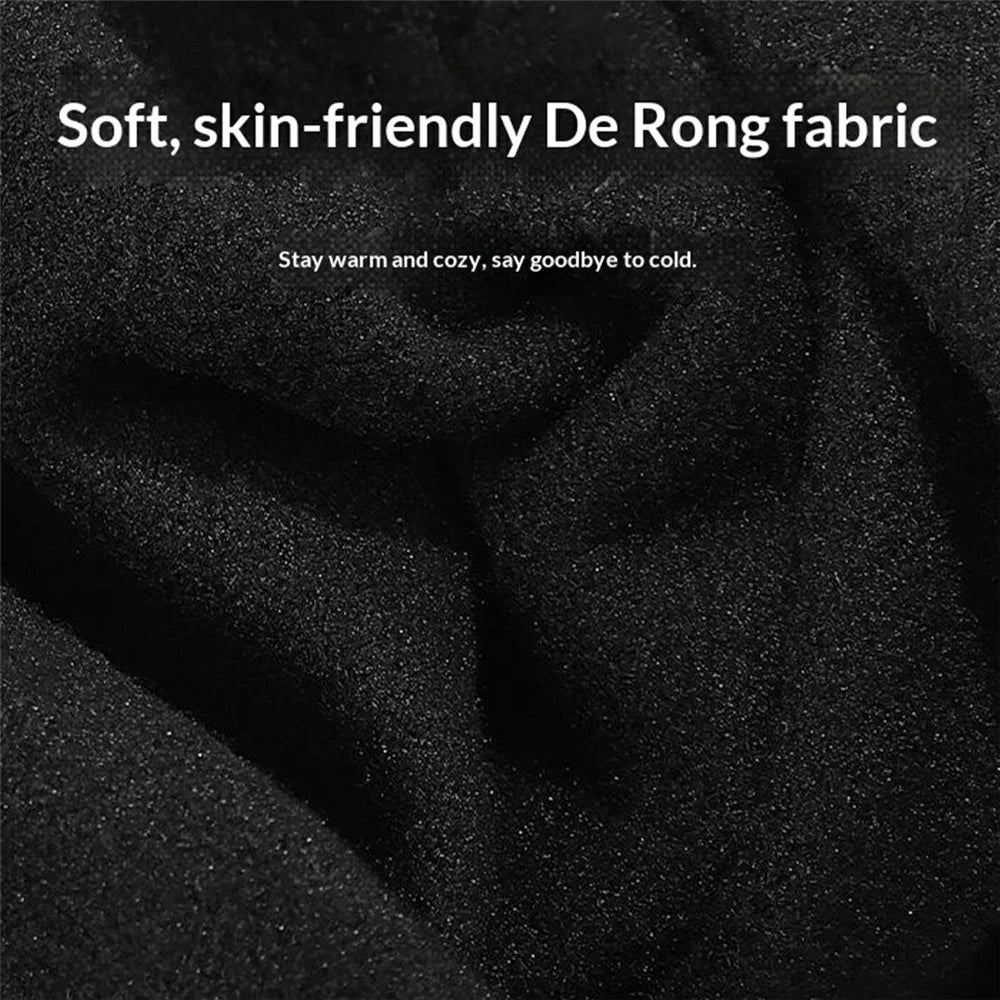 Four Season Slouch Beanie Fleece Warm Ear Hat Windproof Anti-Static Head Cover for Outdoor Cycling - Black - 6