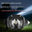 Safety Hammer Flashlight USB Charged with Side Light / Cutting Tool / Multi-Function Car Emergency White Laser Torch - Red - 4