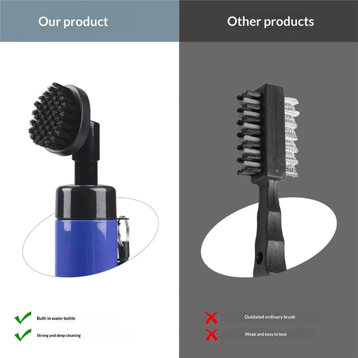 Golf Club Cleaning Brush 150ml Spray Bottle with Brush Groove Cleaner Tool - Blue - 3