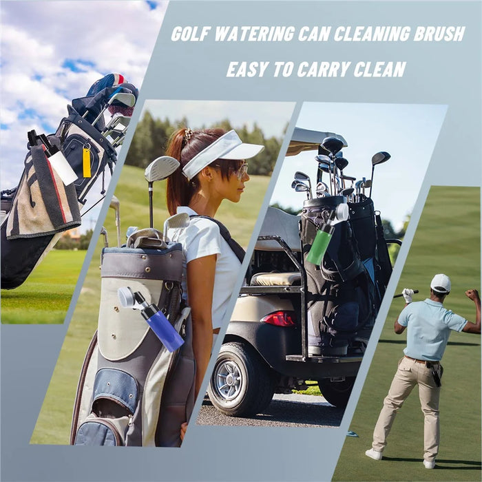 Golf Club Cleaning Brush 150ml Spray Bottle with Brush Groove Cleaner Tool - Blue - 4