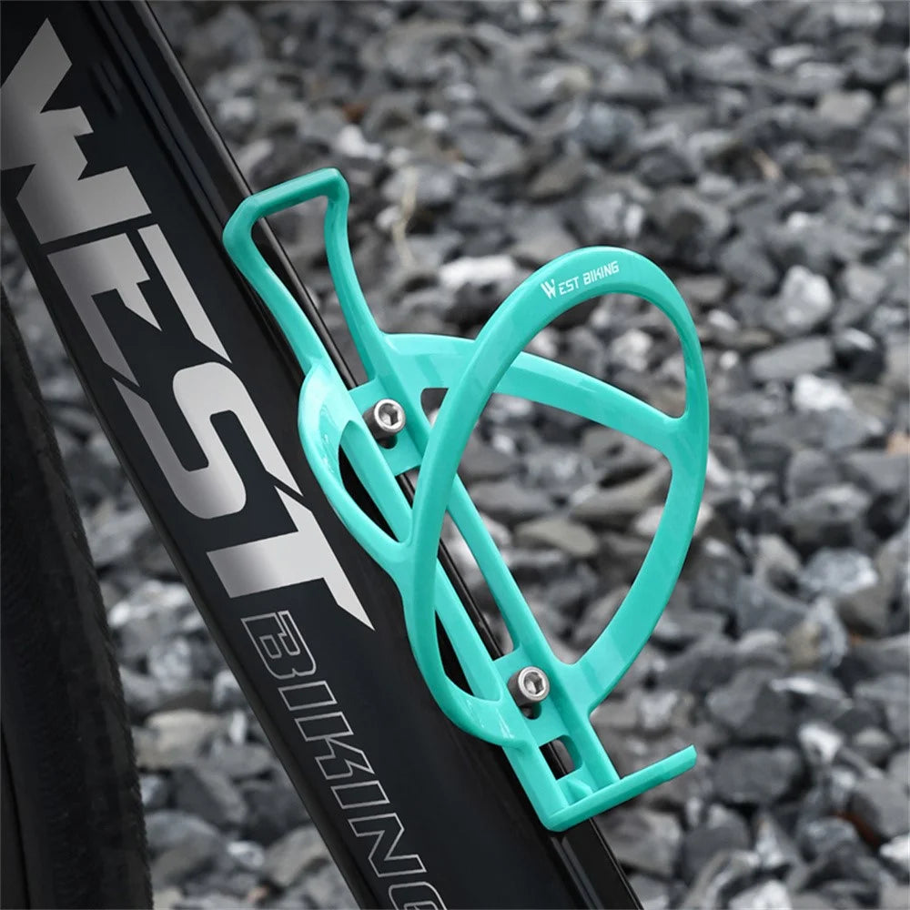 WEST BIKING YP0704052 Bike Water Bottle Cage with 2 Screws and Wrench Lightweight Holder for Road / Mountain Cycling - Cyan - 3