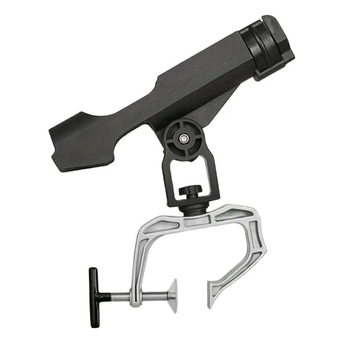 Fishing Rod Holder Multi-Angle Adjustable Boat Raft Bridge Fishing Stand Portable for Outdoor - Black - 1