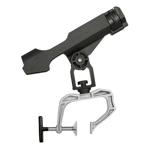 Fishing Rod Holder Multi-Angle Adjustable Boat Raft Bridge Fishing Stand Portable for Outdoor - Black - 1