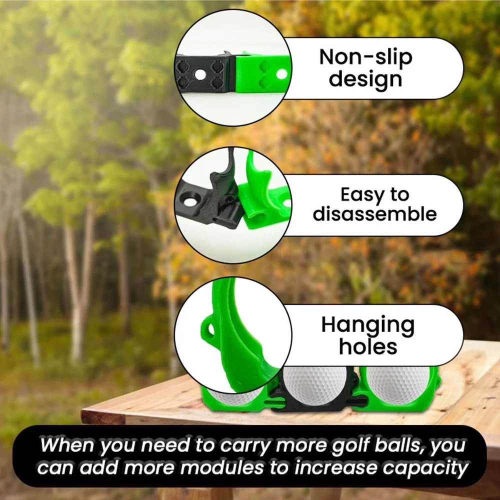 H1172 3Pcs Connectable Golf Ball Clip Lightweight Desktop Golf Ball Holder Rack - 5