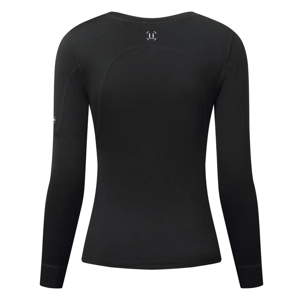 WOSAWE BD290 For Women Winter Ski Fleece Thermal Underwear High Elastic Tight Fleece-Lined Cold-Resistant Ski Top - Black, Asian M  /  EU S - 3