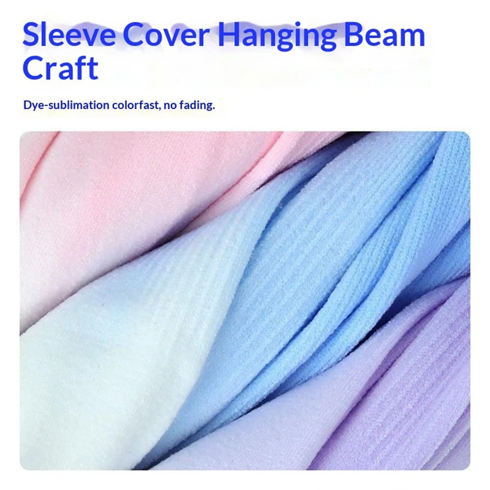 1 Pair Arm Sleeves Sun Protection Breathable Ice Silk Elbow Arm Covers for Outdoor Cycling Running - Gradient Black Grey - 7