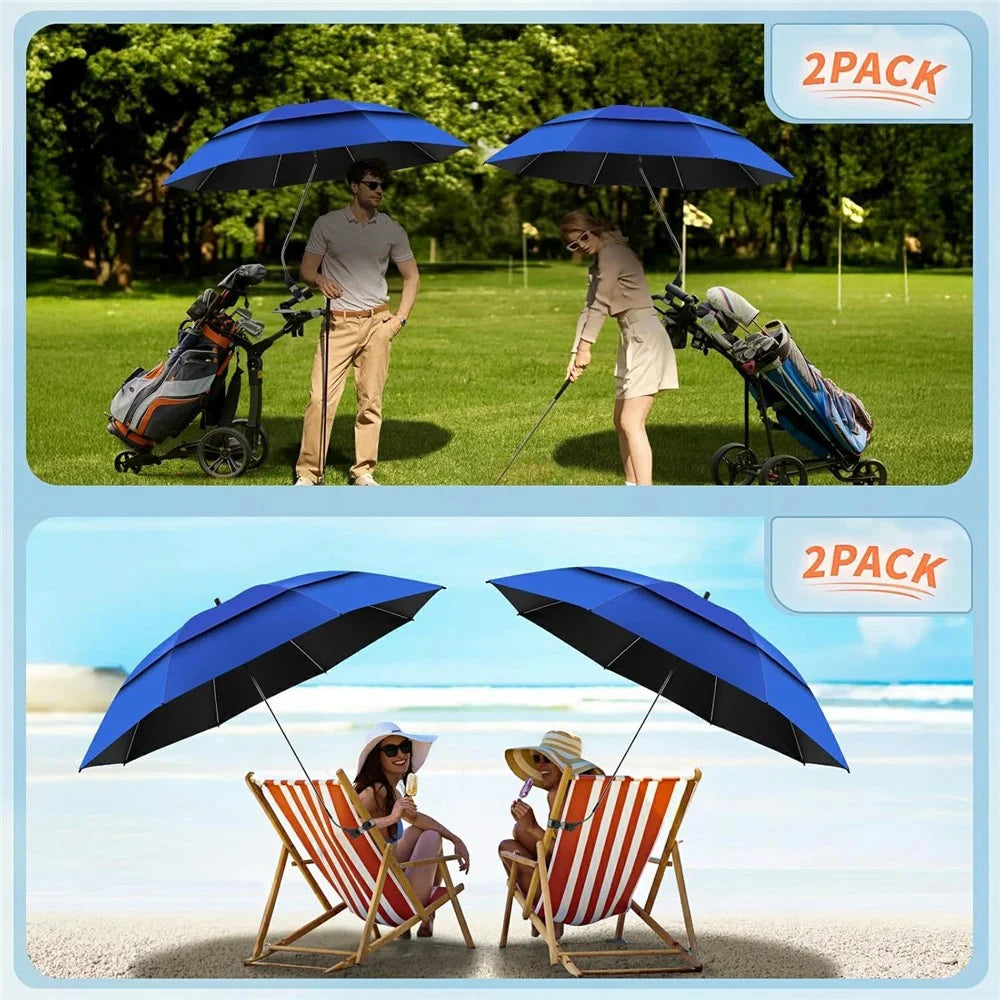 Outdoor Sun Umbrella for Fishing Camping Folding Beach Chair Clamp Umbrella 120cm Canopy Anti-UV Protection - Sapphire - 6