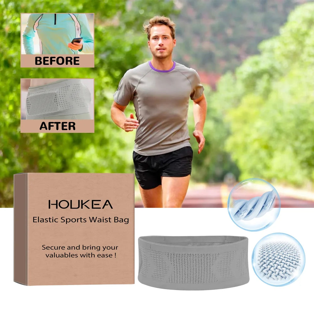 HOUKEA Elastic Sports Waist Pack Phone Wallet Storage Waist Bag for Outdoor / Running / Fitness - 2