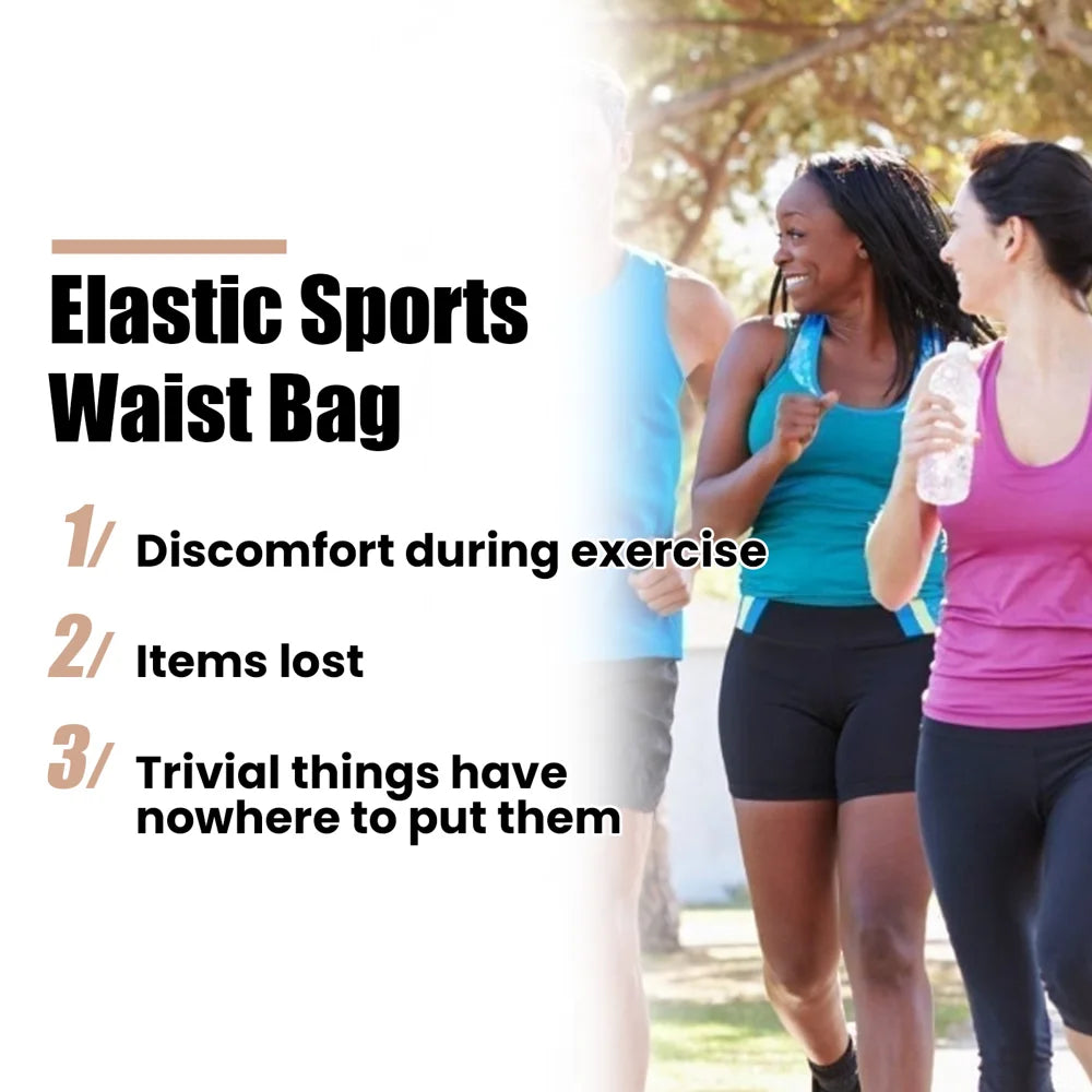 HOUKEA Elastic Sports Waist Pack Phone Wallet Storage Waist Bag for Outdoor / Running / Fitness - 3
