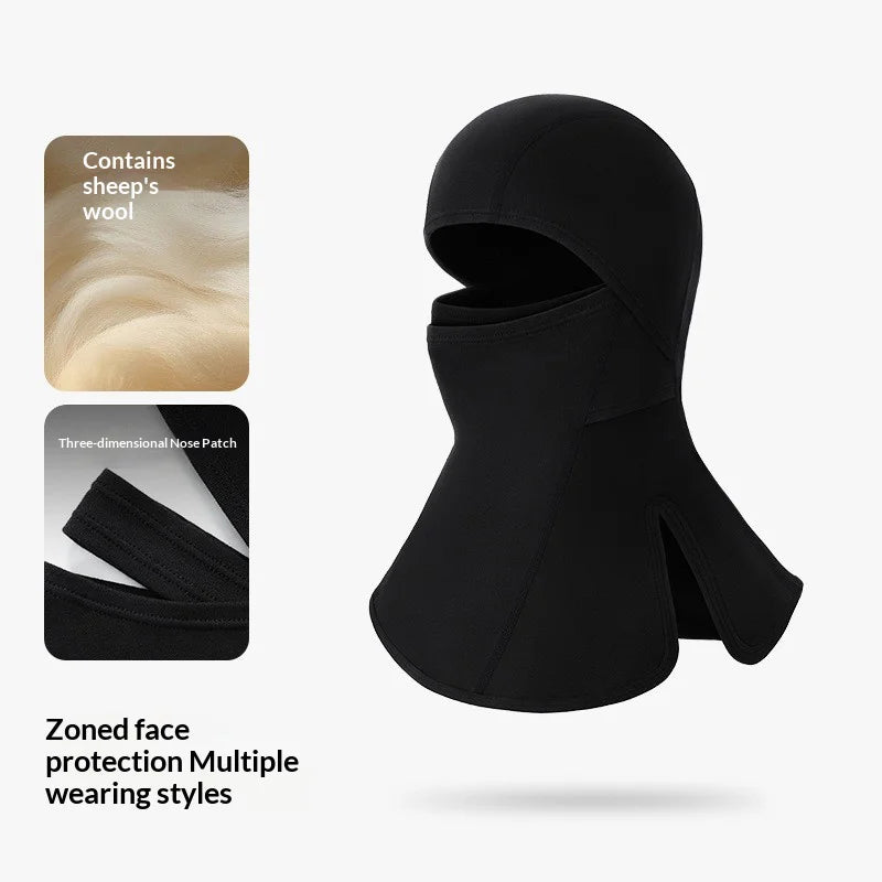 GOLOVEJOY DTJ66 Ski Mask Balaclava Windproof Thermal Face Cover with Headband for Outdoor Sports - Black - 2