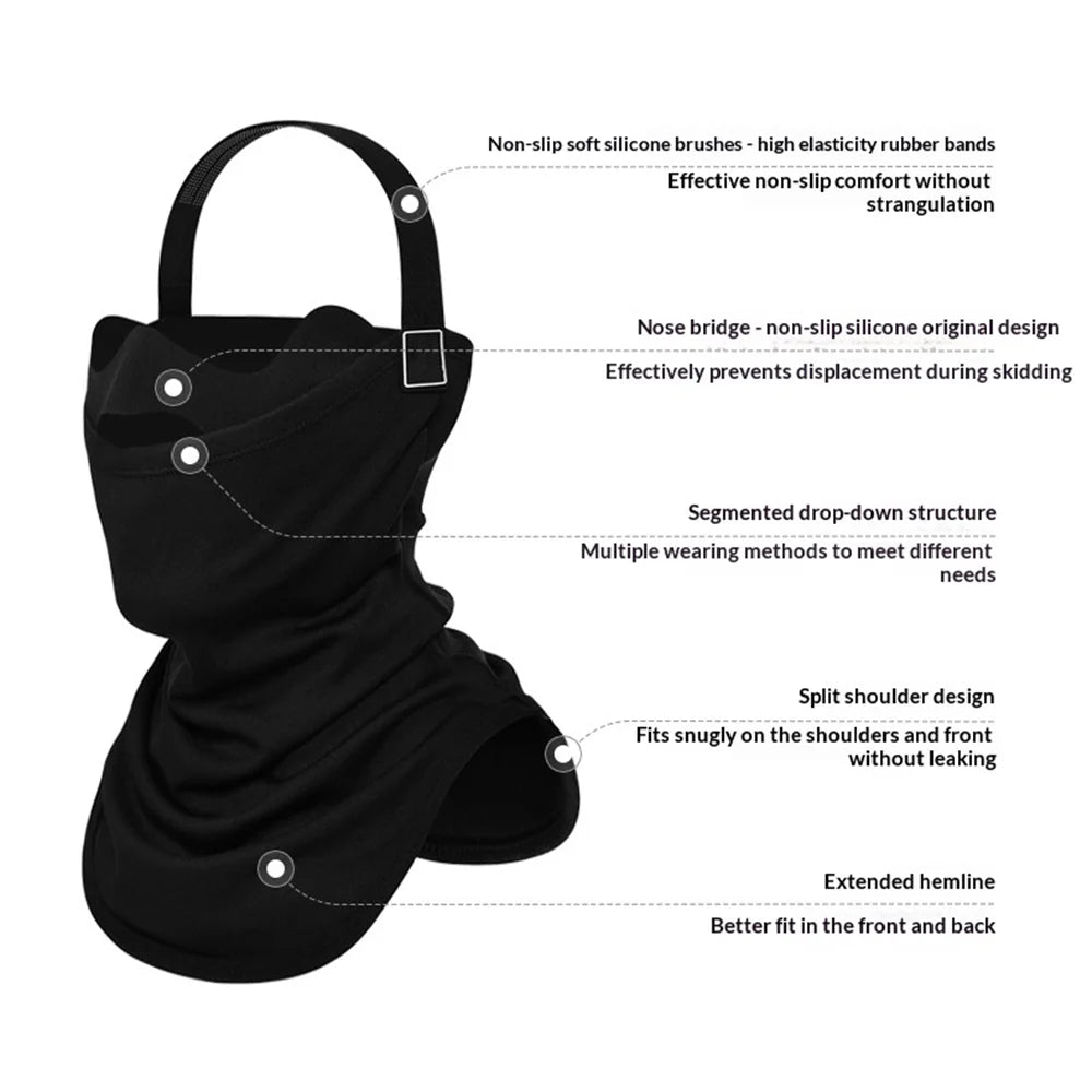 GOLOVEJOY DTJ66 Ski Mask Balaclava Windproof Thermal Face Cover with Headband for Outdoor Sports - Black - 3