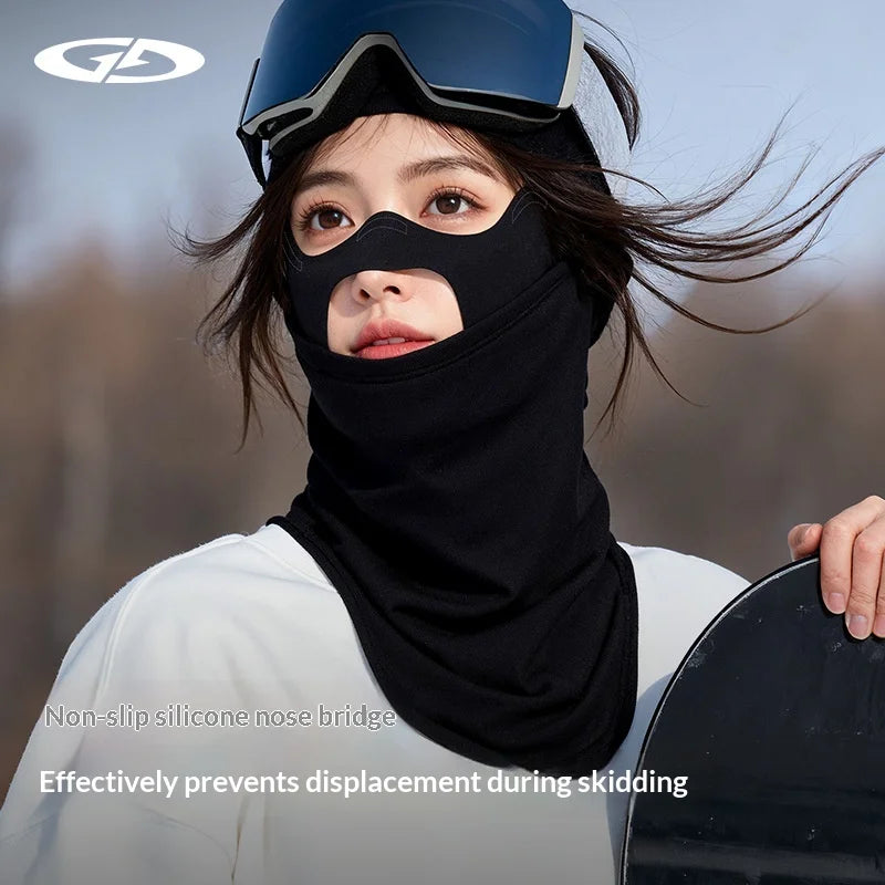 GOLOVEJOY DTJ66 Ski Mask Balaclava Windproof Thermal Face Cover with Headband for Outdoor Sports - Black - 5