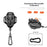 ENLEE 9m Outdoor Retractable Clothesline Portable Camping Hanging Drying Rope with Foldable Handle - Midnight Black - 6