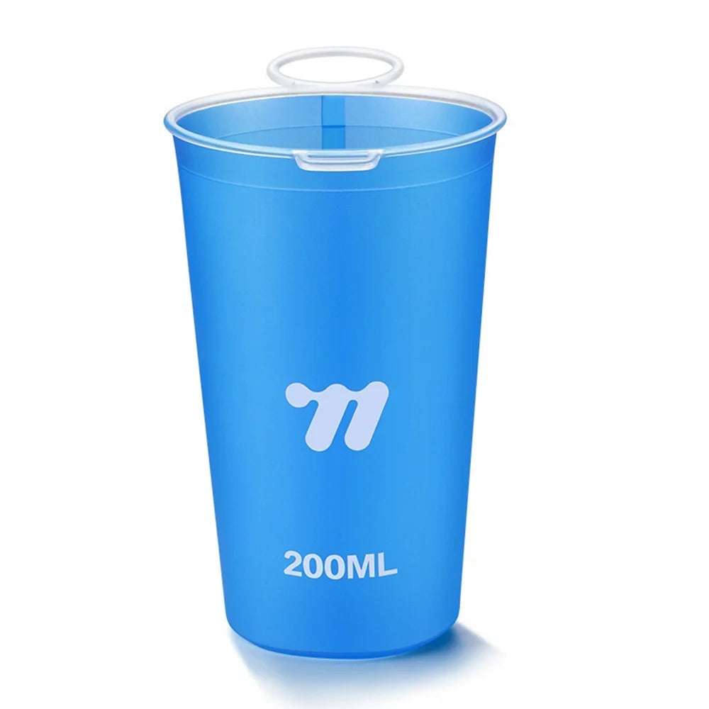 WEST BIKING YP0713023 200ml Collapsible Water Cup for Marathon Trail Running Portable Soft TPU Water Bottle (BPA Free, No FDA) - Blue - 1