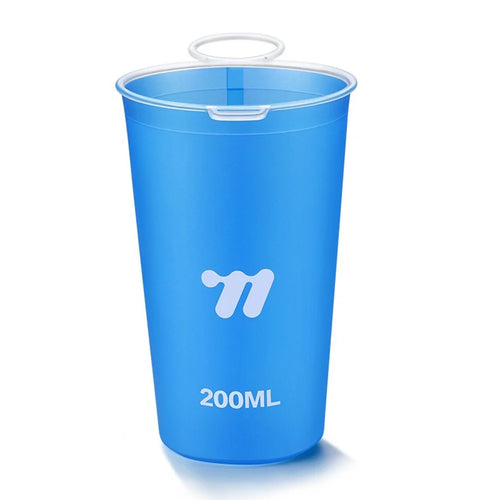 WEST BIKING YP0713023 200ml Collapsible Water Cup for Marathon Trail Running Portable Soft TPU Water Bottle (BPA Free, No FDA) - Blue - 1