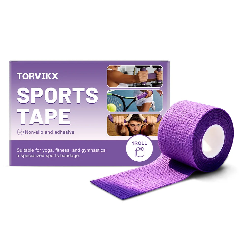 TORVIKX 7.5cm Width Sports Anti-Slip Tape Non-Woven Fabric Grip Enhancer for Yoga Mat Racket Gym Bar, Length: 4m - 1 Piece - 1