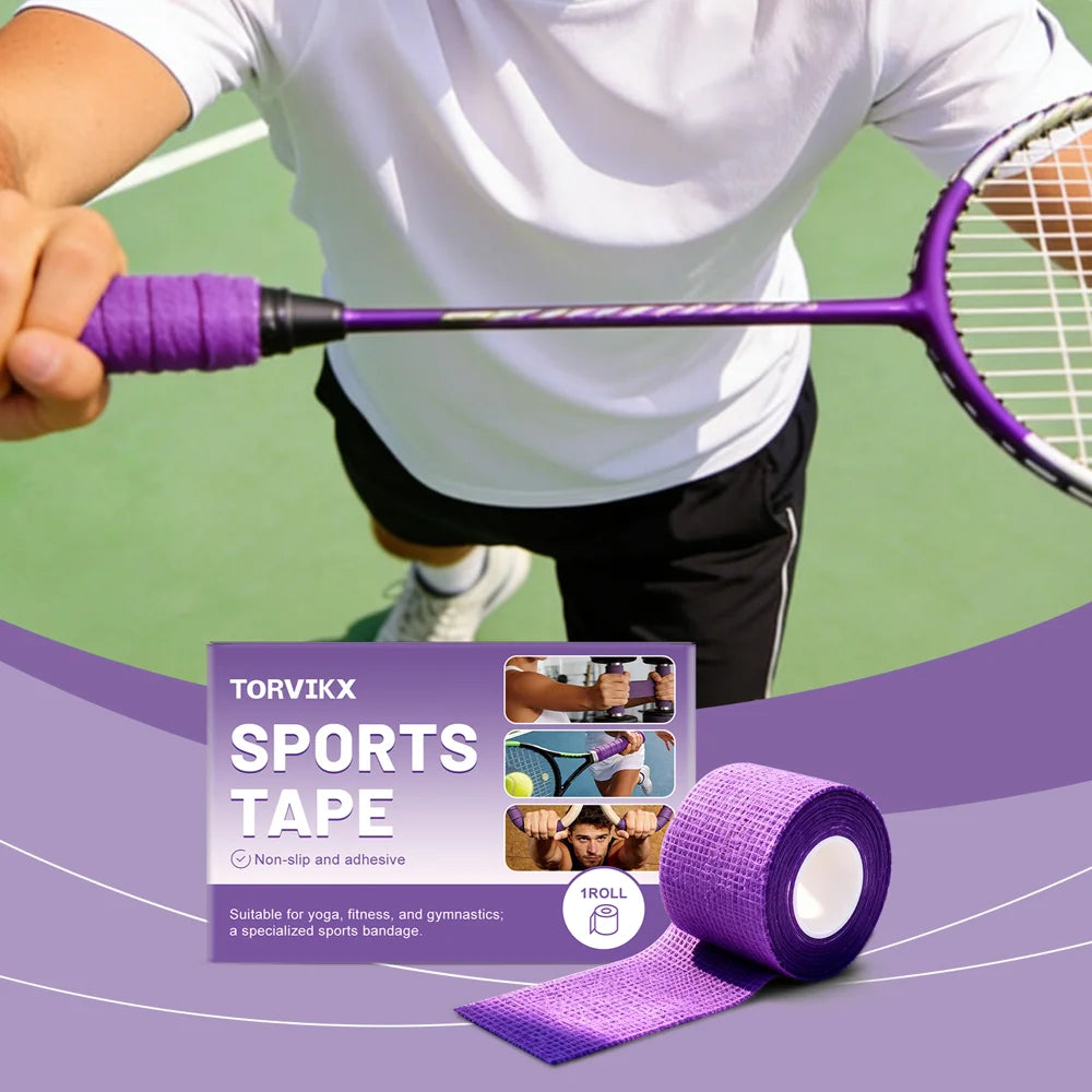 TORVIKX 7.5cm Width Sports Anti-Slip Tape Non-Woven Fabric Grip Enhancer for Yoga Mat Racket Gym Bar, Length: 4m - 1 Piece - 2
