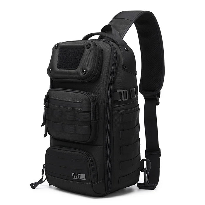 OZUKO 9912 Outdoor Men Chest Bag Waterproof Oxford Cloth 12L Tactical Crossbody Bag - Black - 5