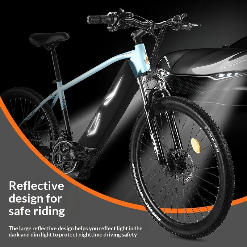 WEST BIKING YP0719307 Electric Bike Battery Protective Cover Reflective Dust-proof Sleeve for E-bike Lithium Battery - Black - 4