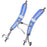 LUCKSTONE 1 Pair Adjustable Backpack Straps Replacement Shoulder Strap with D-ring - Blue - 1
