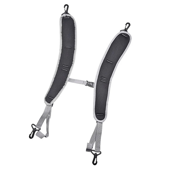 LUCKSTONE 1 Pair Adjustable Backpack Straps Replacement Shoulder Strap with D-ring - Blue - 2