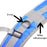 LUCKSTONE 1 Pair Adjustable Backpack Straps Replacement Shoulder Strap with D-ring - Blue - 3