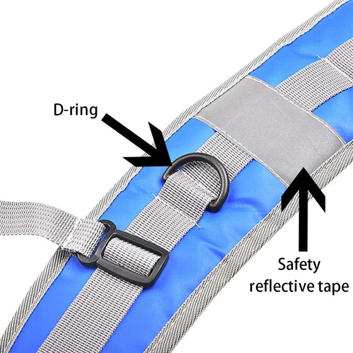 LUCKSTONE 1 Pair Adjustable Backpack Straps Replacement Shoulder Strap with D-ring - Blue - 3