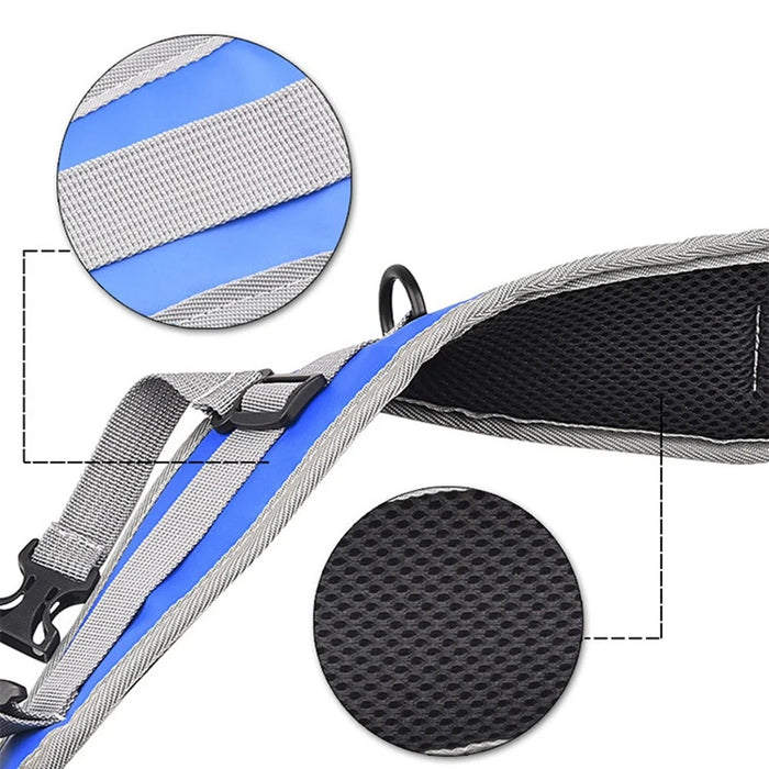 LUCKSTONE 1 Pair Adjustable Backpack Straps Replacement Shoulder Strap with D-ring - Blue - 4