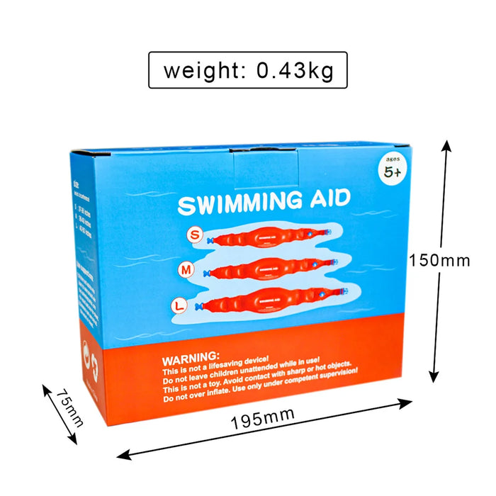 3Pcs/Set Inflatable Swimming Support Float Belt PVC Swimming Training Aid Waist Belt for Kids - S+M+L - 5