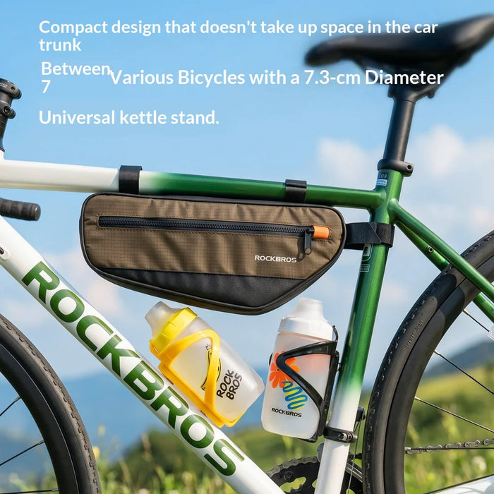 ROCKBROS 350042 Portable Cycling Water Bottle 430ml Squeeze Sports Drink Bottle for Mountain Road Bike (BPA Free, No FDA) - Orange - 5