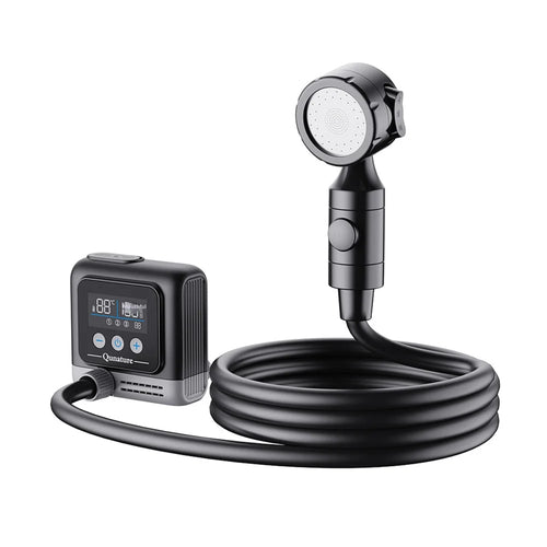 QUNATURE 60018901 Portable Electric Shower Pump 8000mAh Battery IPX8 Waterproof 3 Modes for Camping Outdoor - Black - 1
