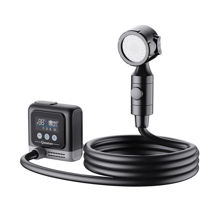 QUNATURE 60018901 Portable Electric Shower Pump 8000mAh Battery IPX8 Waterproof 3 Modes for Camping Outdoor - Black - 1