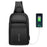 MARK RYDEN MR-7618 Stylish Multi-pockets Water-resistant Oxford Cloth Crossbody Bag Men Chest Bag with Charging Interface - 3