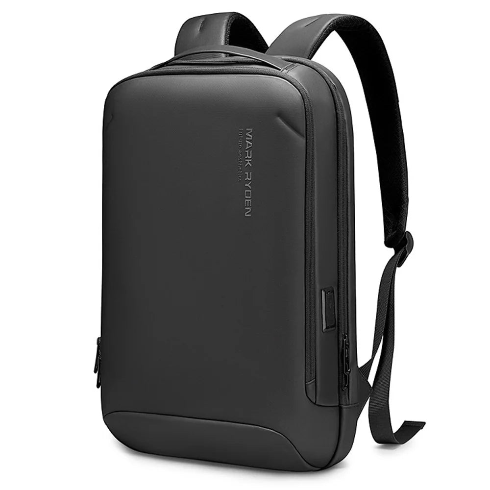 MARK RYDEN MR9008 15.6'' Laptop Backpack Shoulders Bag Travel Rucksack Business Backpack with 2 Charging Ports Outside - Black - 1