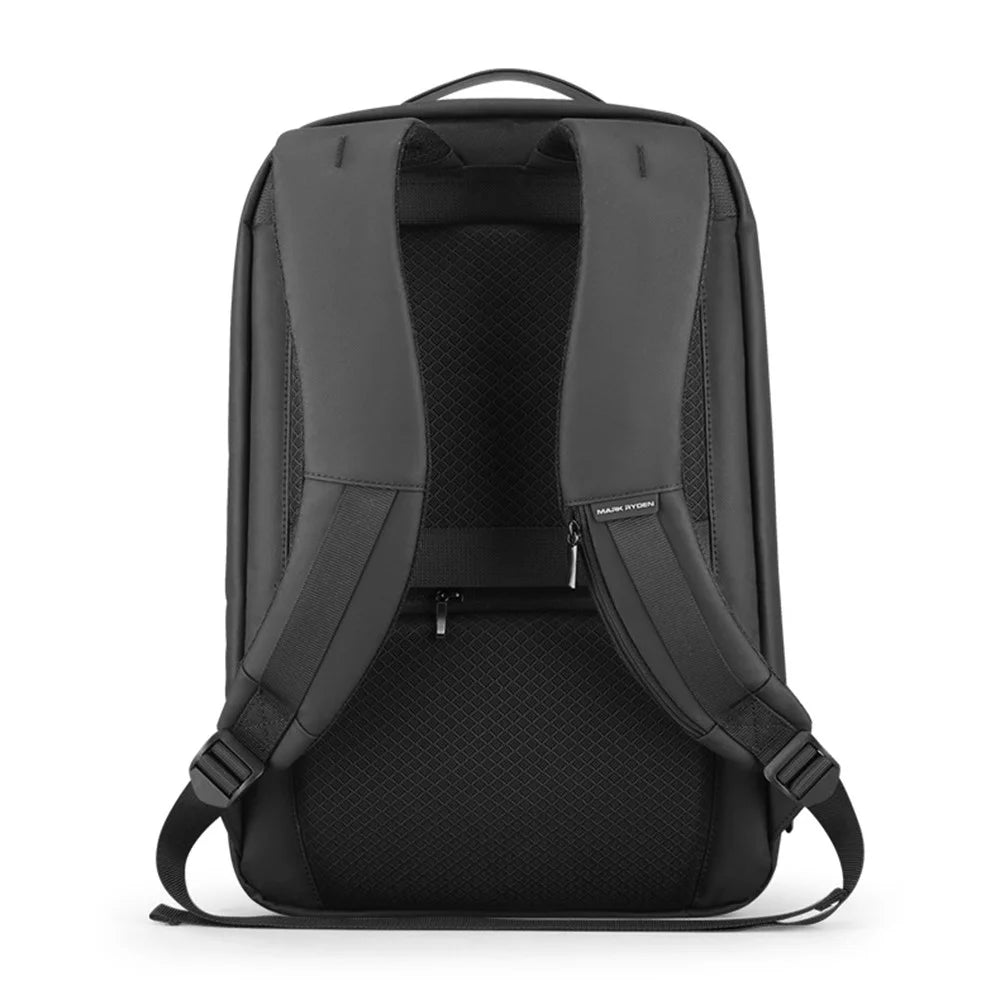 MARK RYDEN MR9008 15.6'' Laptop Backpack Shoulders Bag Travel Rucksack Business Backpack with 2 Charging Ports Outside - Black - 2
