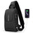 MARK RYDEN MR7039 TSA Password Lock Anti-Theft Men Chest Bag Single Shoulder Bag with Charging Interface - 1