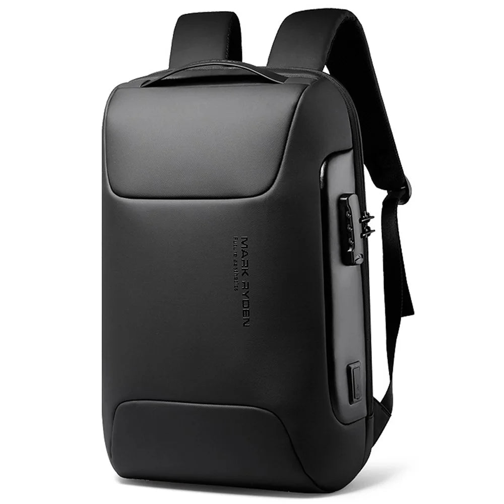 MARK RYDEN MR-9116 Password Lock Anti-Theft Men Business Travel Backpack Laptop Daypack with Charging Interface - Black - 1