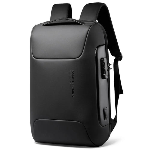MARK RYDEN MR-9116 Password Lock Anti-Theft Men Business Travel Backpack Laptop Daypack with Charging Interface - Black - 1