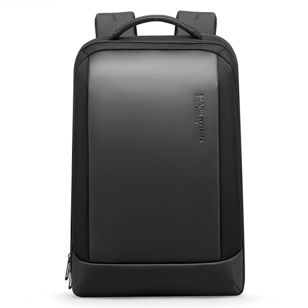 MARK RYDEN MR1927 Stylish Men Leather + Oxford Cloth Backpack Anti-splash Laptop Bag Casual Daypack - 2