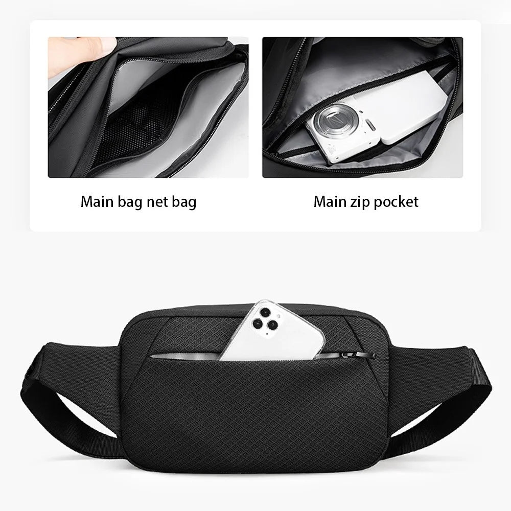 MARK RYDEN MR8112 Stylish Casual Men Chest Bag Water-resistant Oxford Cloth Zipper Crossbody Bag - 3