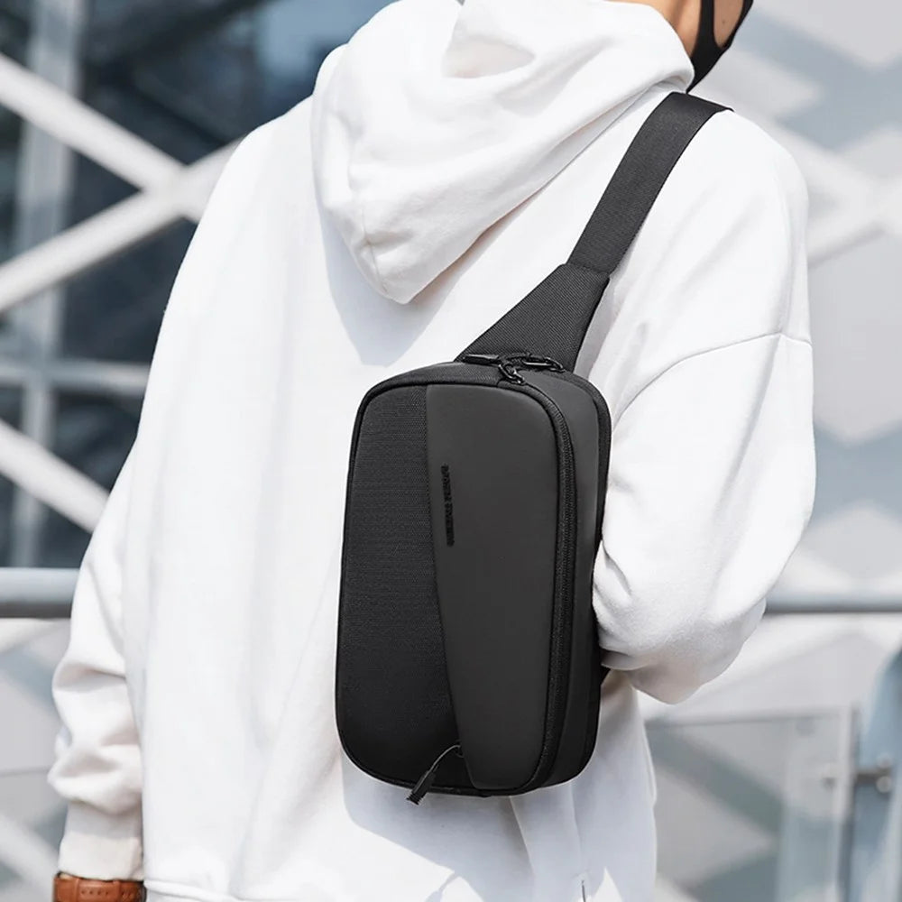 MARK RYDEN MR8112 Stylish Casual Men Chest Bag Water-resistant Oxford Cloth Zipper Crossbody Bag - 5