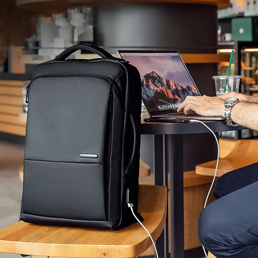 MARK RYDEN MR9533 Large Backpack Water Repellent Convertible Business Briefcase Messenger Bag Travel Rucksack with External USB Charging Port - 5