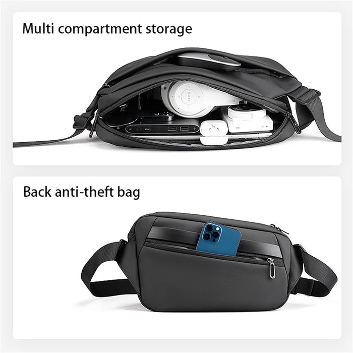 MARK RYDEN MR8368 Stylish Men Chest Bag Water-resistant Oxford Cloth Travel Casual Crossbody Bag - 2