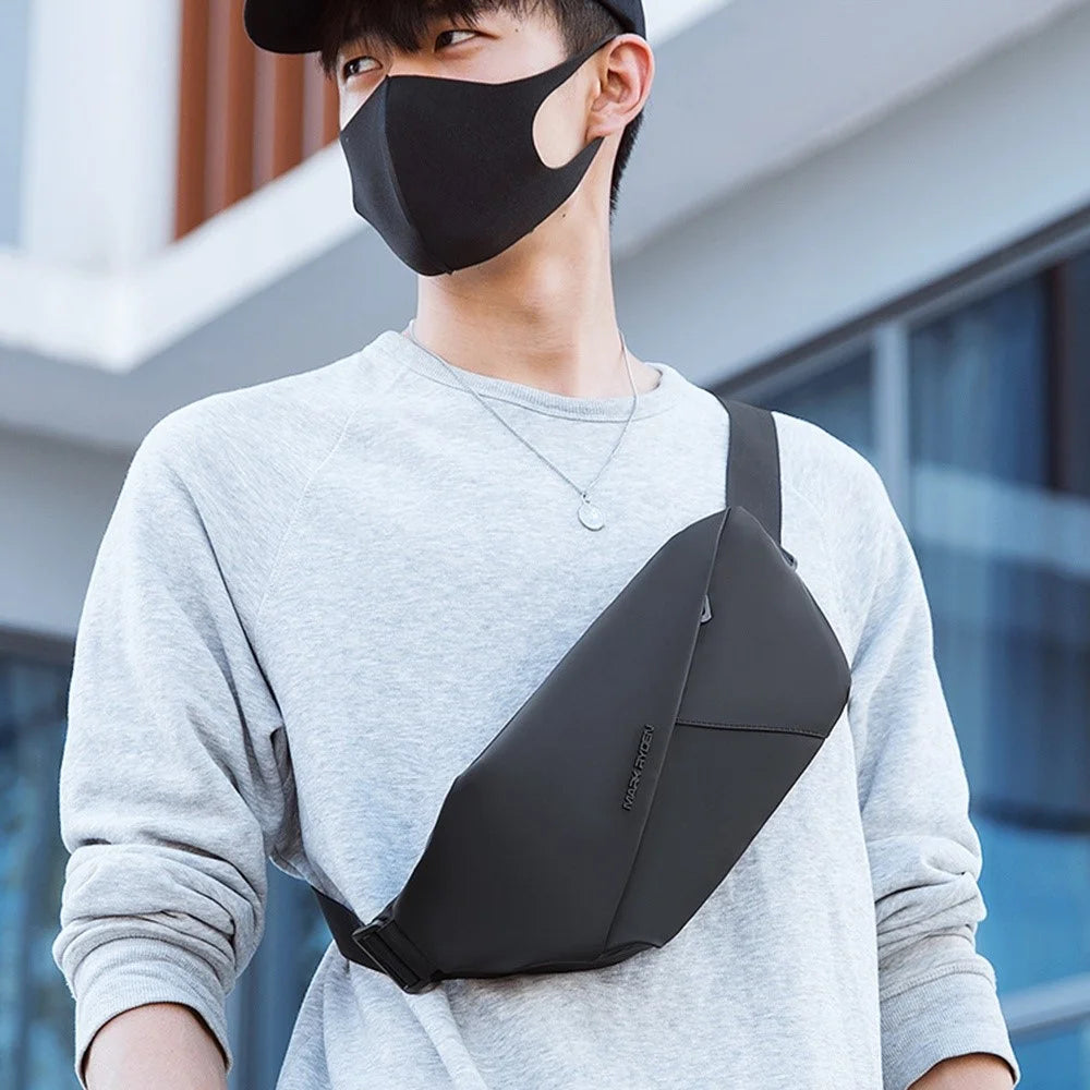 MARK RYDEN MR-7786 Stylish Casual Men Chest Bag Water-resistant Oxford Cloth Single Shoulder Crossbody Bag - 7