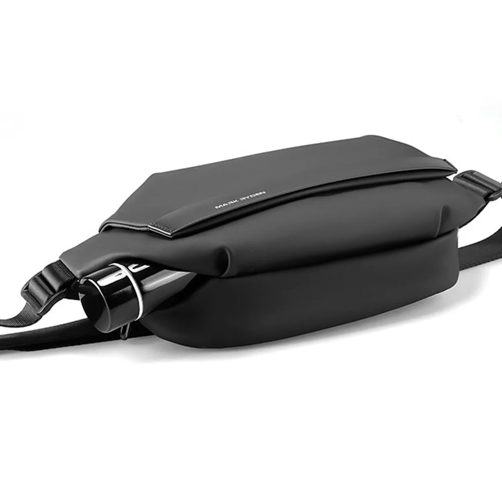 MARK RYDEN MR8331 Stylish Casual Men Oxford Cloth Chest Bag Single Shoulder Crossbody Bag - Black - 2