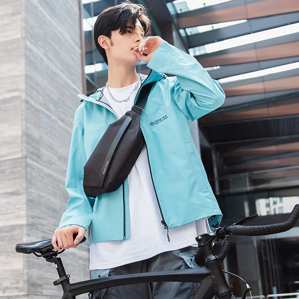 MARK RYDEN MR8331 Stylish Casual Men Oxford Cloth Chest Bag Single Shoulder Crossbody Bag - Black - 6